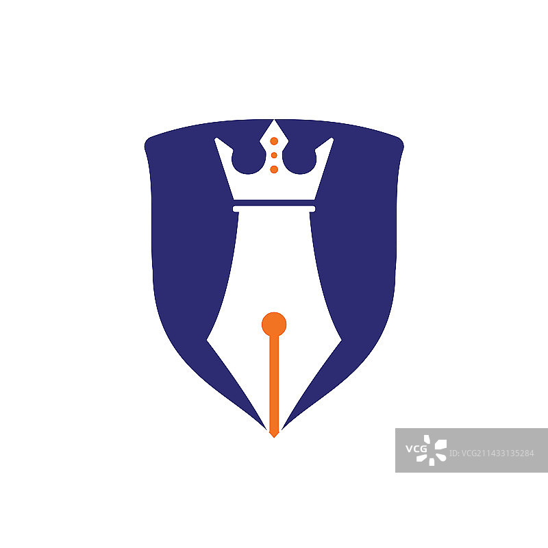 国王笔logo设计模板图片素材
