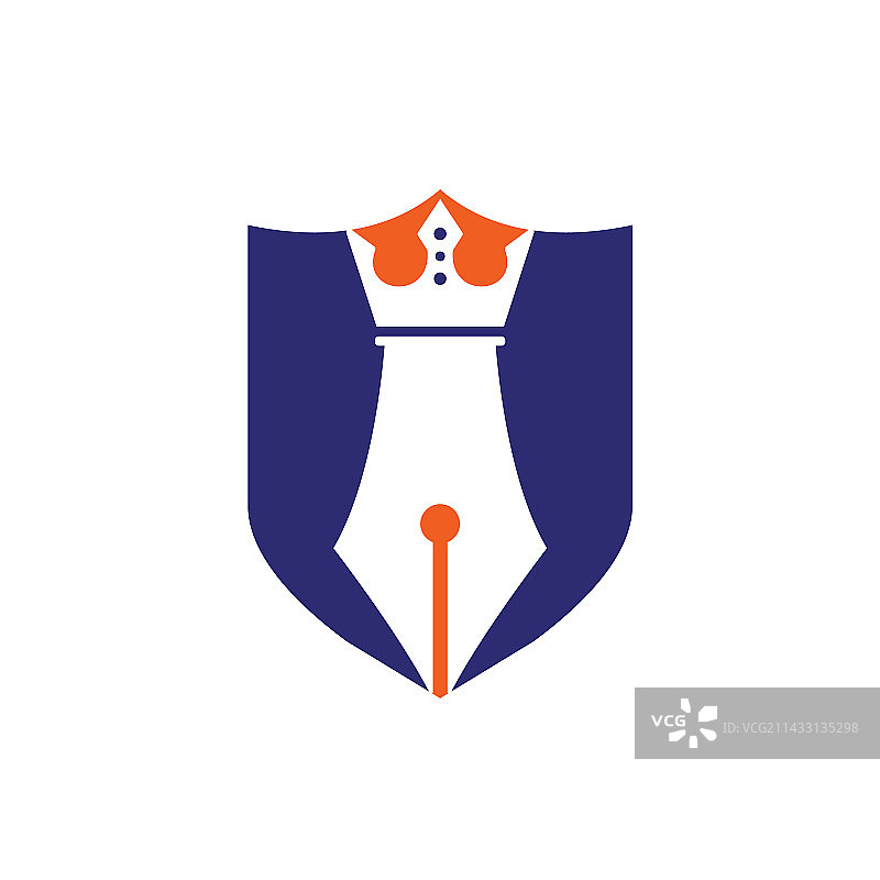 国王笔logo设计模板图片素材