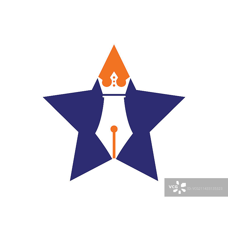 国王笔logo设计模板图片素材