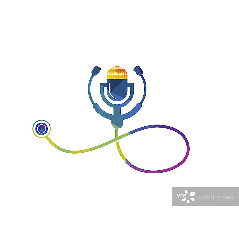 医生播客Logo设计模板图片素材
