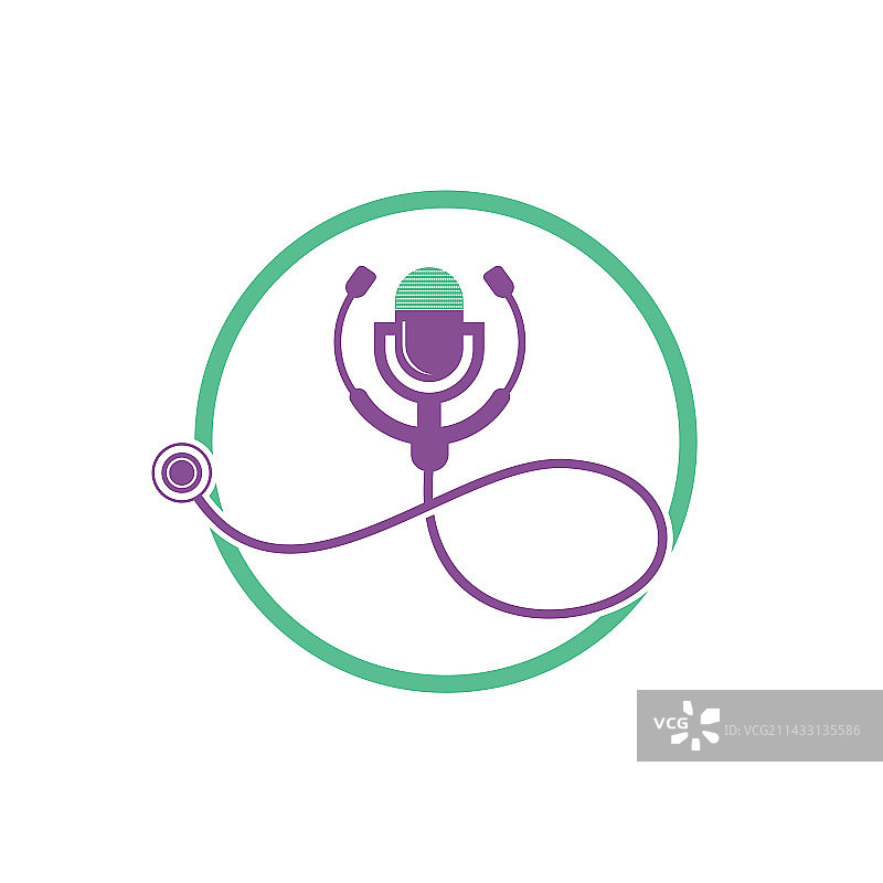 医生播客Logo设计模板图片素材