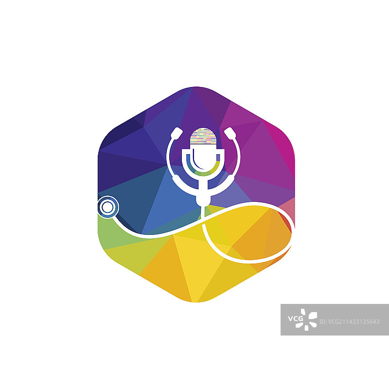 医生播客Logo设计模板图片素材