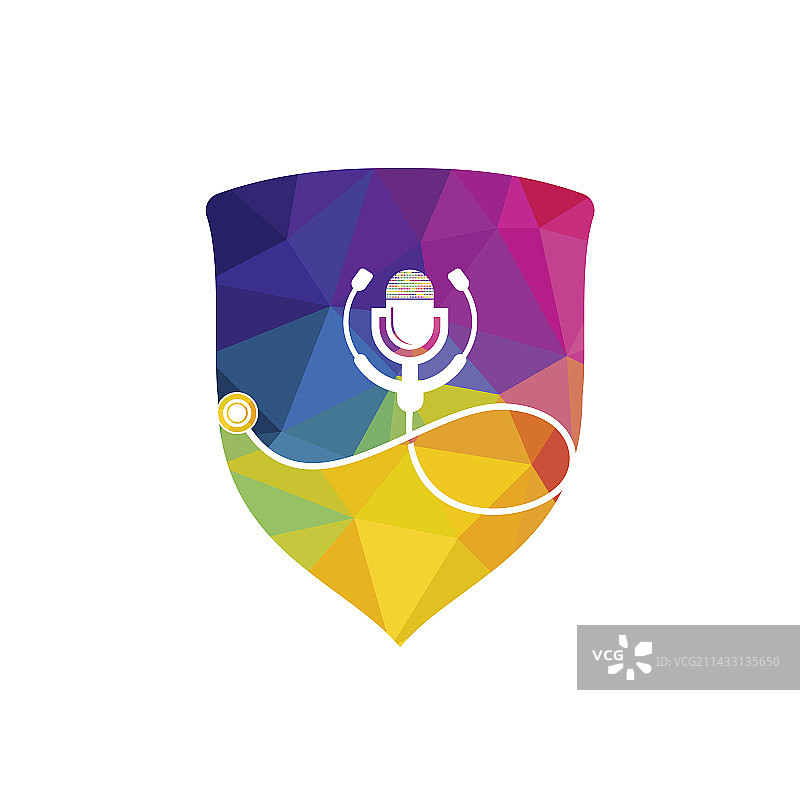 医生播客Logo设计模板图片素材