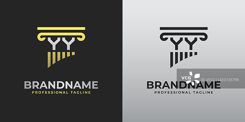 适用于任何行业的Y或YY律师标志图片素材