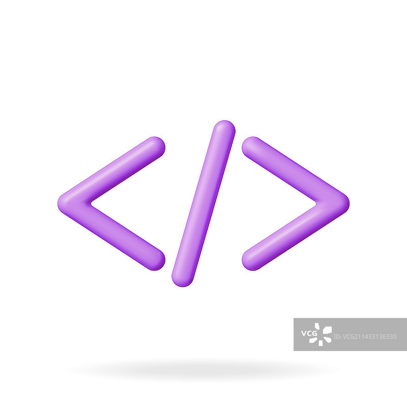 白色背景上的3D代码图标图片素材