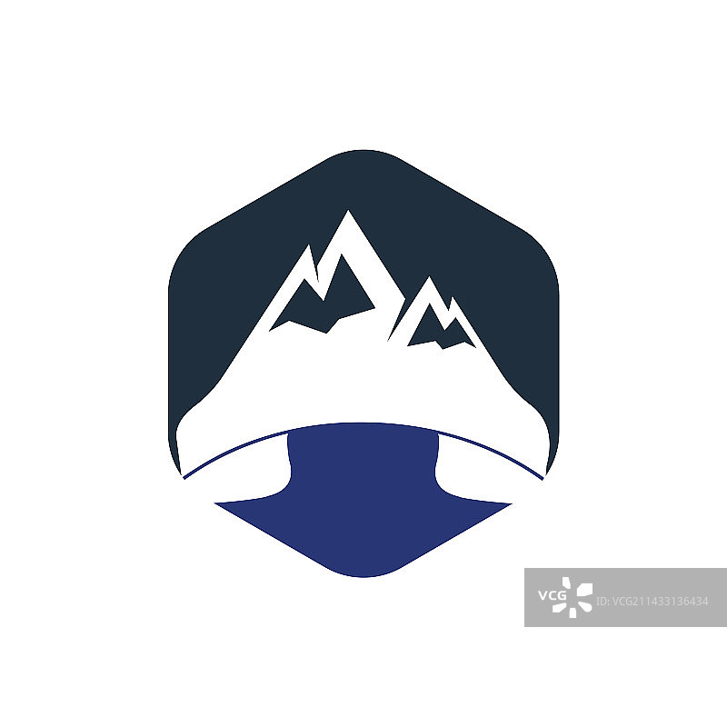 山峰呼叫标志设计模板图片素材