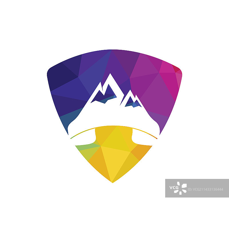 山峰呼叫标志设计模板图片素材