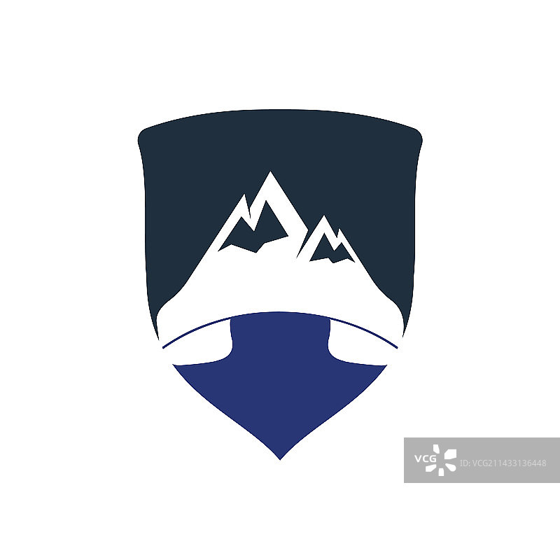 山峰呼叫标志设计模板图片素材