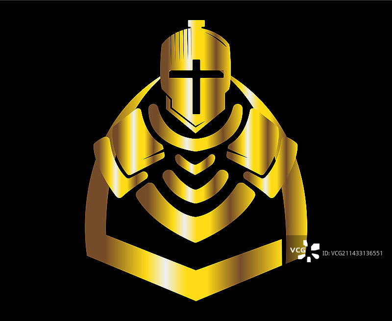 金色盾牌盔甲Logo图片素材