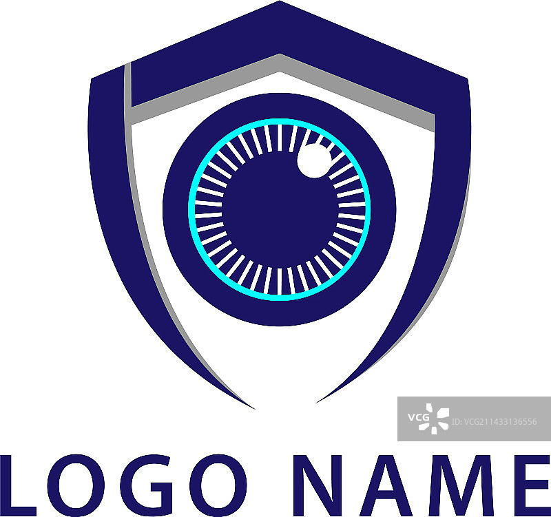 网页安全Logo盾牌与翅膀眼睛锁图片素材