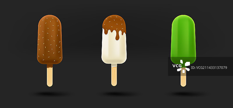 3D冰淇淋图标合集图片素材