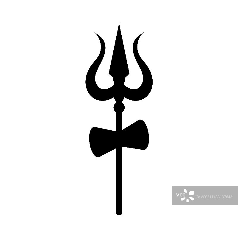 湿婆神三叉戟图标图片素材