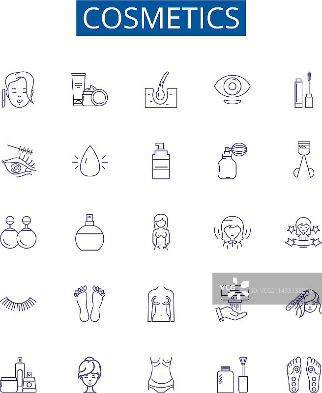 化妆品系列图标设计图片素材
