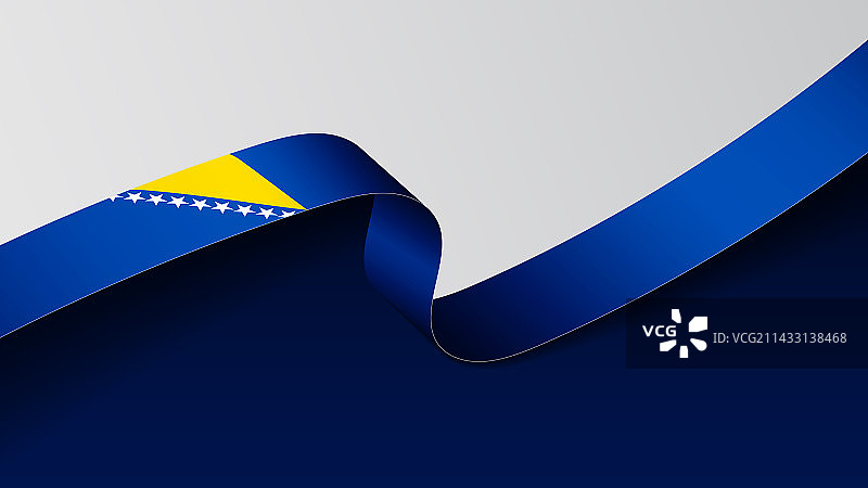 波斯尼亚缎带旗帜背景图片素材