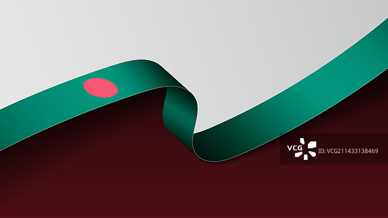 孟加拉国缎带旗帜背景图片素材