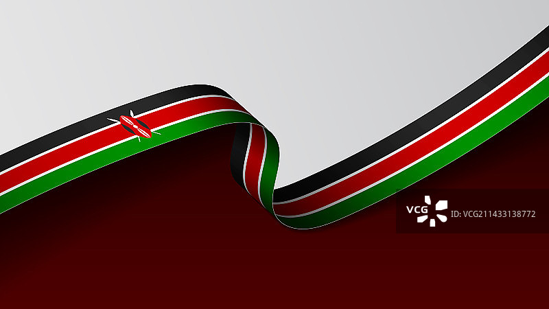 肯尼亚丝带旗帜背景图片素材