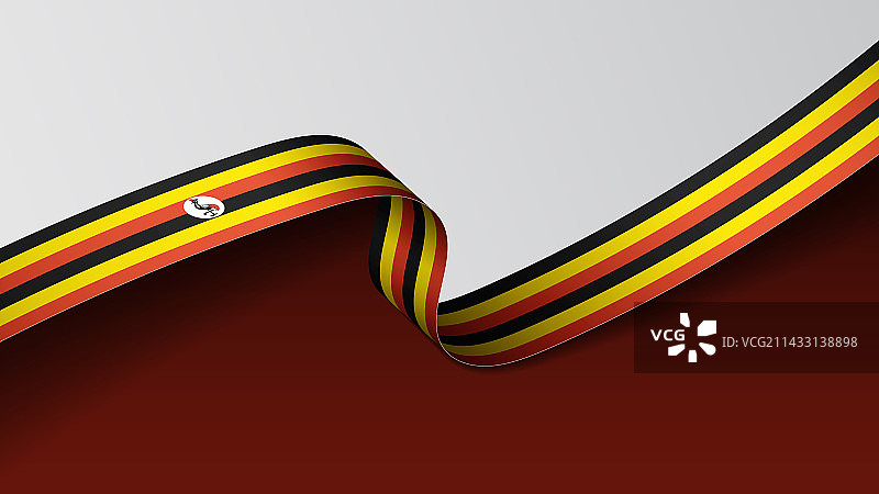 乌干达丝带旗帜背景图片素材