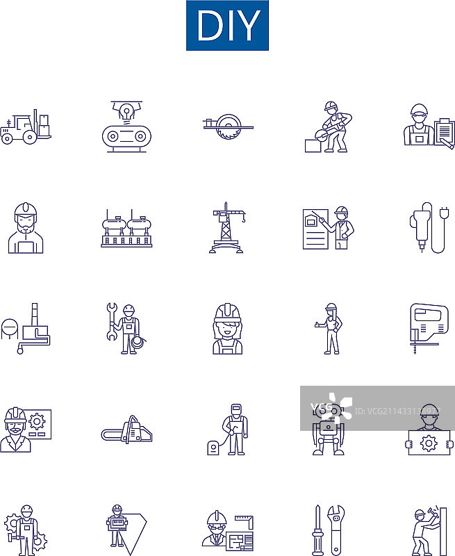 DIY线性图标设计合集图片素材