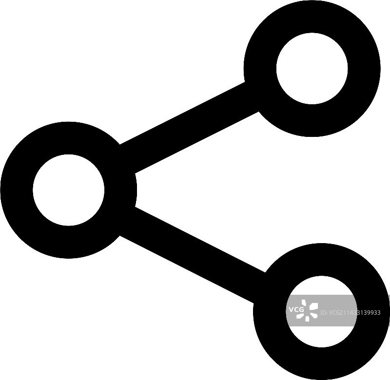 白色背景上的分享图标图片素材