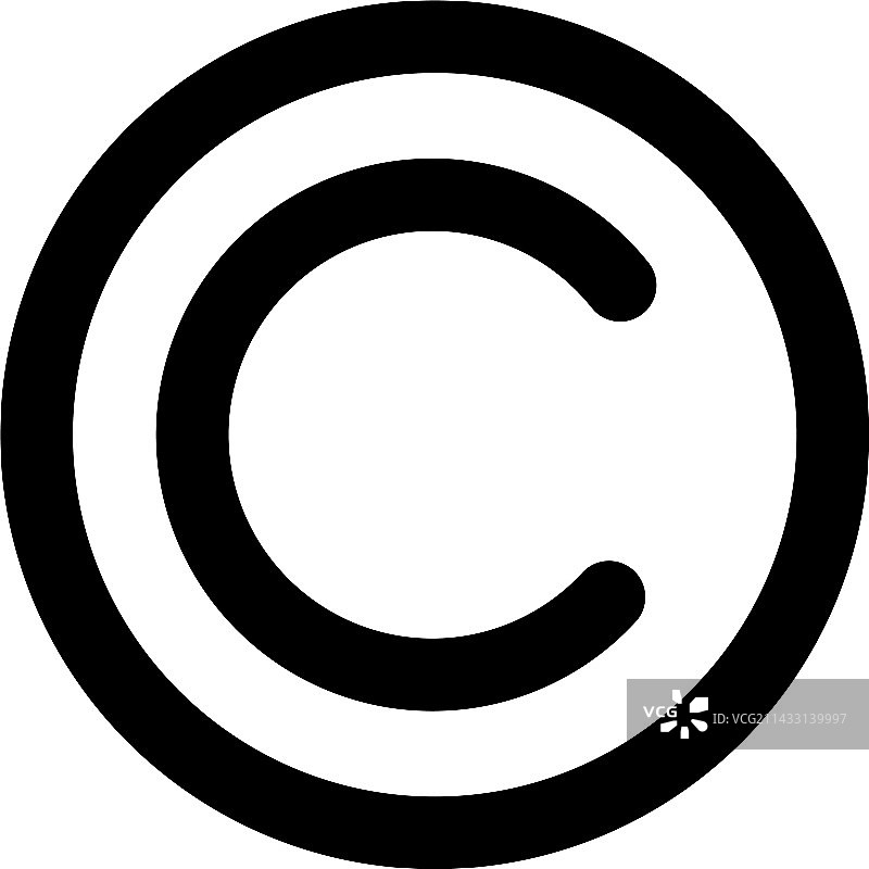 白色背景上的版权图标图片素材