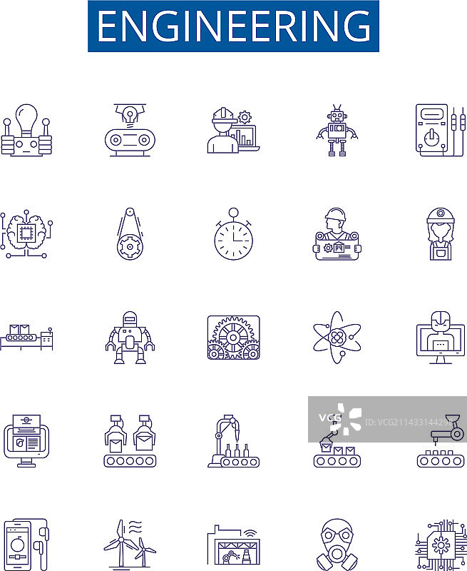 工程线性图标设计图片素材