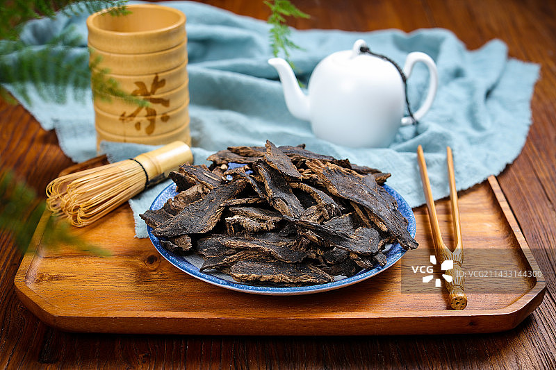 中国传统医学中医中药材黑参玄参图片素材