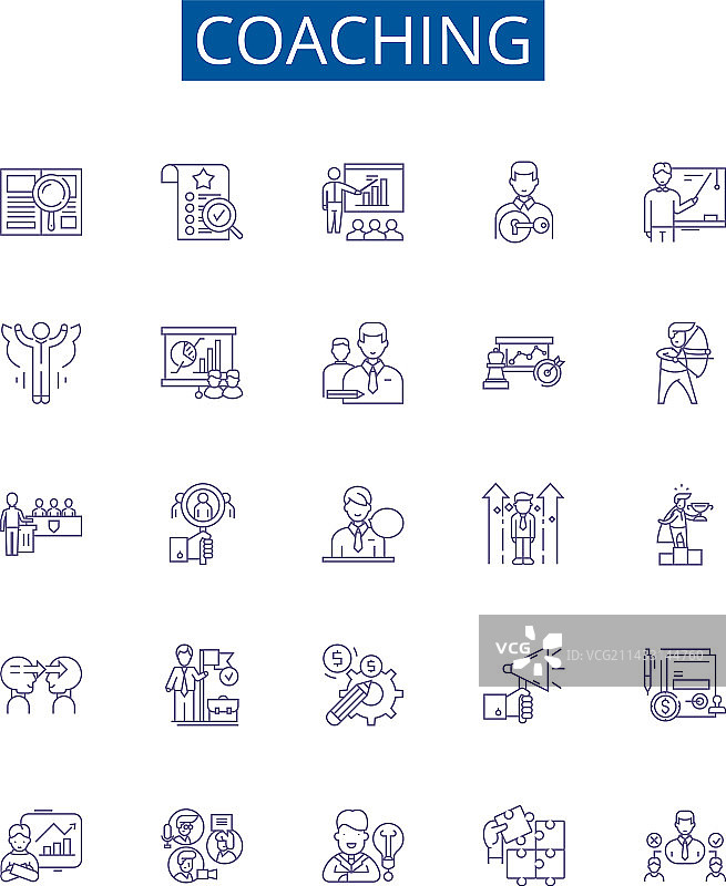 教练系列线性图标设计图片素材