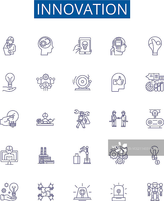 创新线性图标标志合集设计图片素材