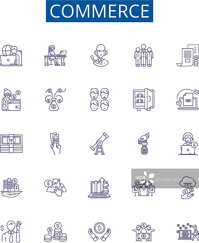 商业线条图标标志设计合集图片素材
