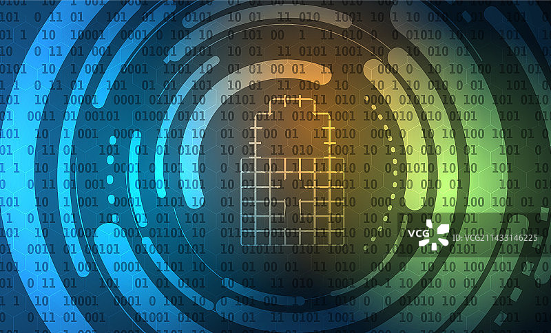 现代数字安全技术概念图片素材