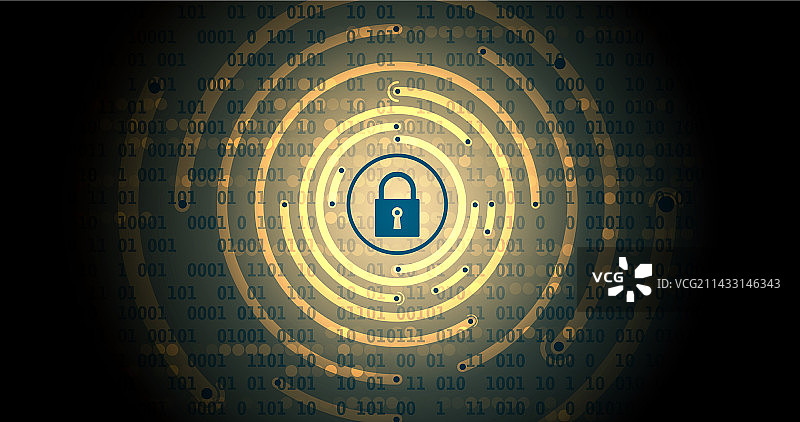 现代数字安全技术概念图片素材