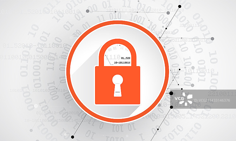 现代数字安全技术概念图片素材
