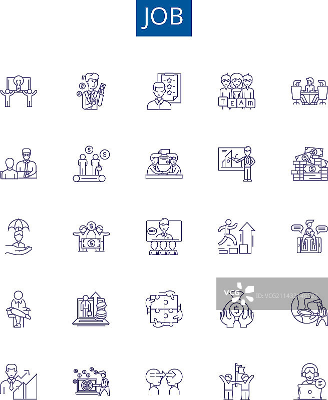 职位线条图标标志设计合集图片素材