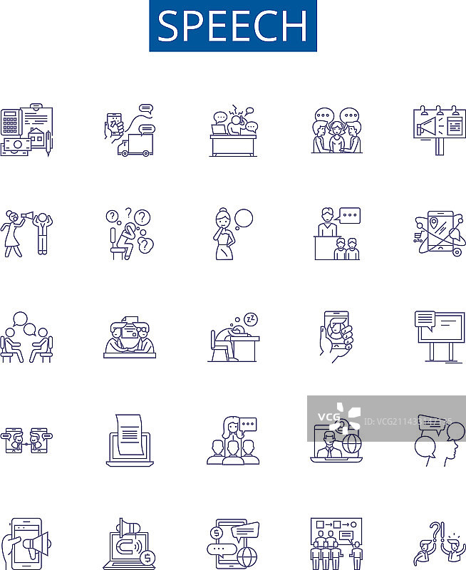 语音对话图标设计合集图片素材