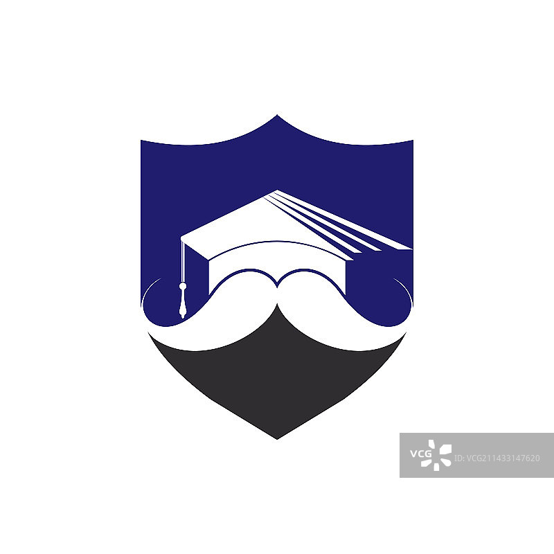 帽子毕业与胡子图标设计图片素材