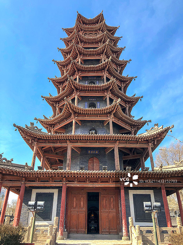 张掖大佛寺图片素材