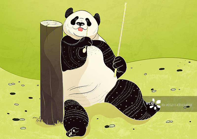 大熊猫吃竹子图片素材