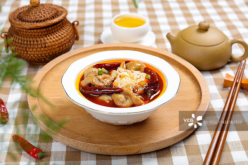 特色农家菜水煮猪大肠炖豆腐图片素材