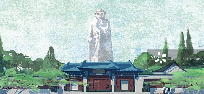 道观机理风山景自然宗教崂山图片素材