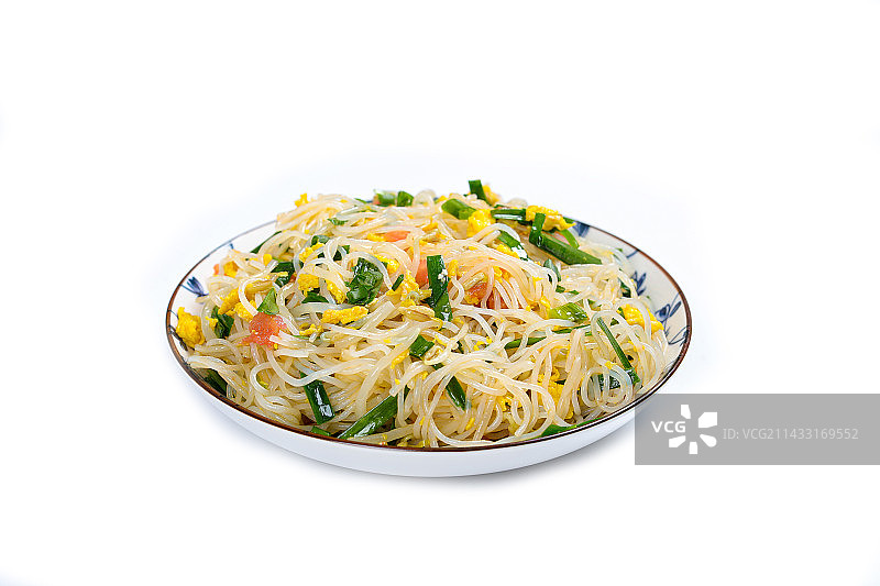 快餐外卖小吃美食韭菜鸡蛋炒米线图片素材