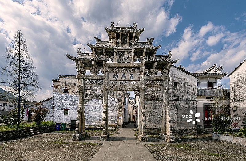 歙县许村五马坊图片素材