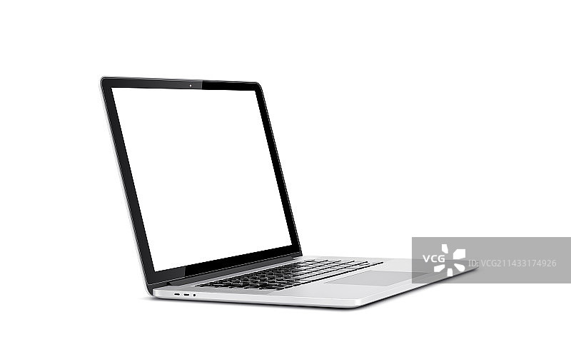 黑屏空白的商务笔记本电脑或办公笔记本电脑图片素材