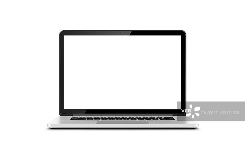 黑屏空白的商务笔记本电脑或办公笔记本电脑图片素材