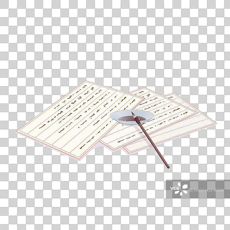 古代写信信笺图片素材