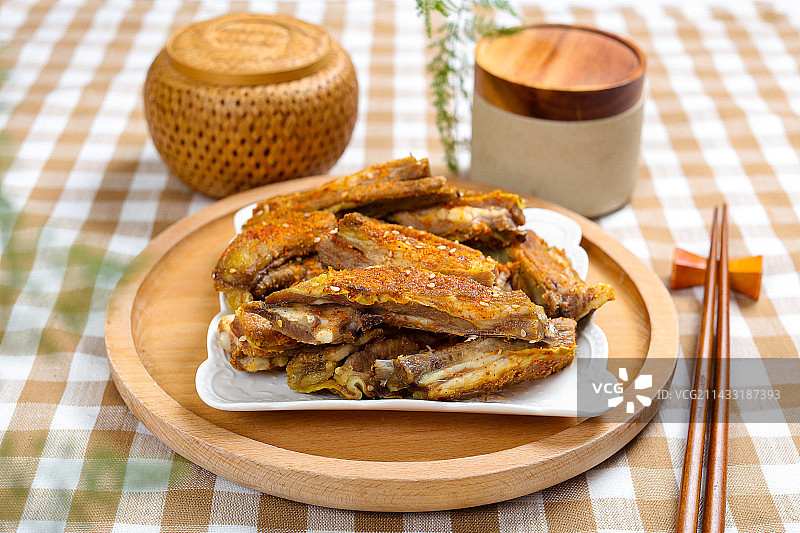 特色美食菜肴烤羊排骨图片素材