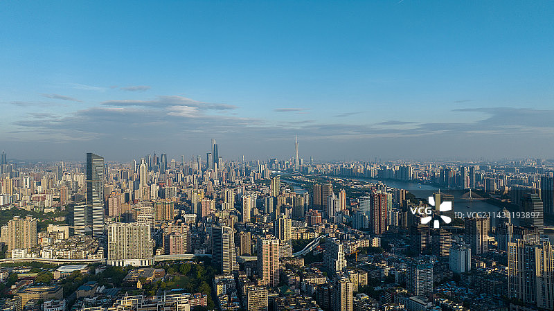 航拍广州城市风光图片素材