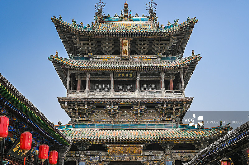 平遥古城市楼图片素材