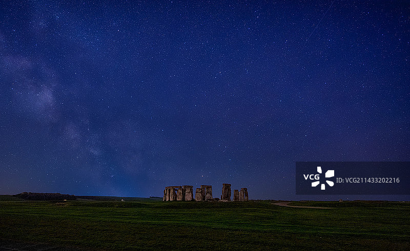 英国巨石阵的夜晚图片素材