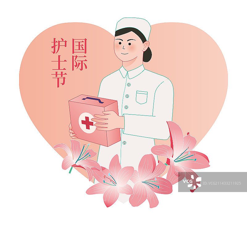国际护士节矢量插画图片素材
