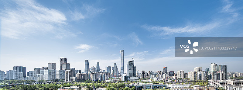 北京CBD城市全景风光图片素材